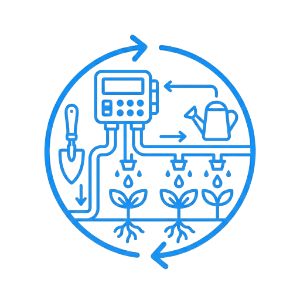 Τοποθέτηση αυτόματου ποτίσματος κήπων